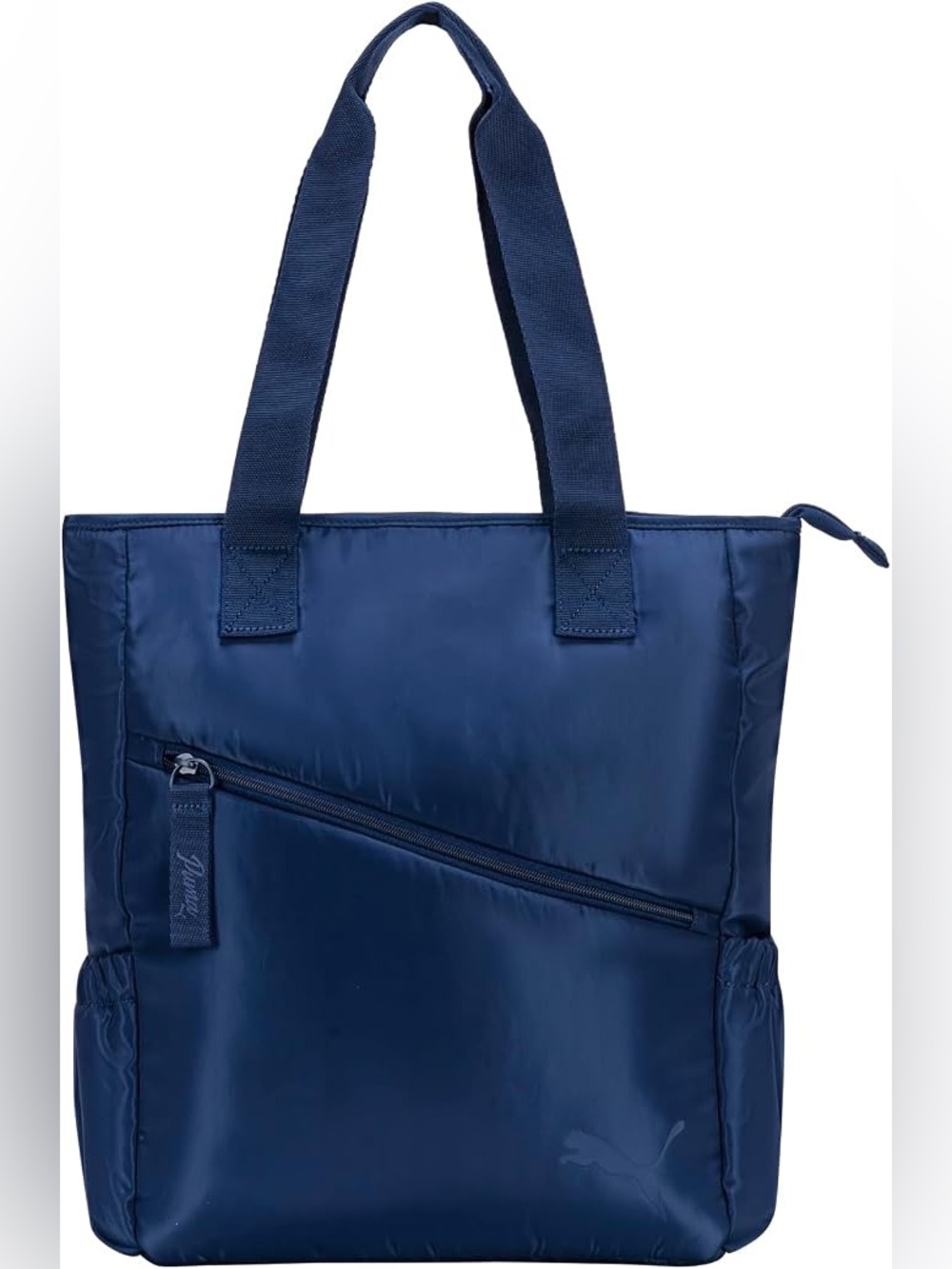 PUMA Navy Blue Nylon Utility Tote Bag - Multi-Pocket Travel/Gym Everyday
